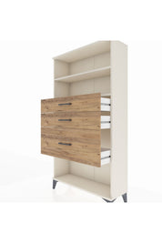 Arges Dolap 2 Raflı 3 Çekmeceli 88x30x163 - S21M130V3A