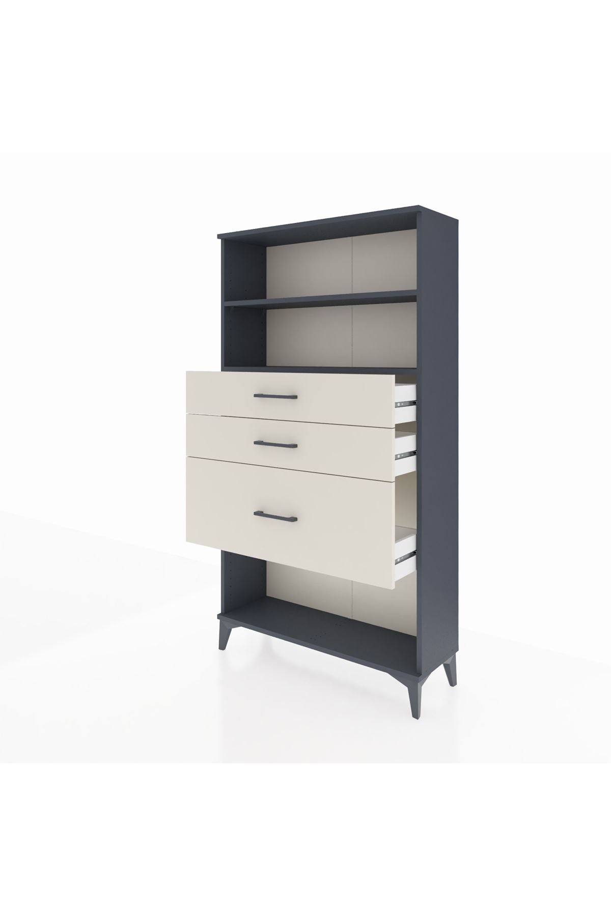 Arges Dolap 2 Raflı 3 Çekmeceli 88x30x163 - S21M130V4A