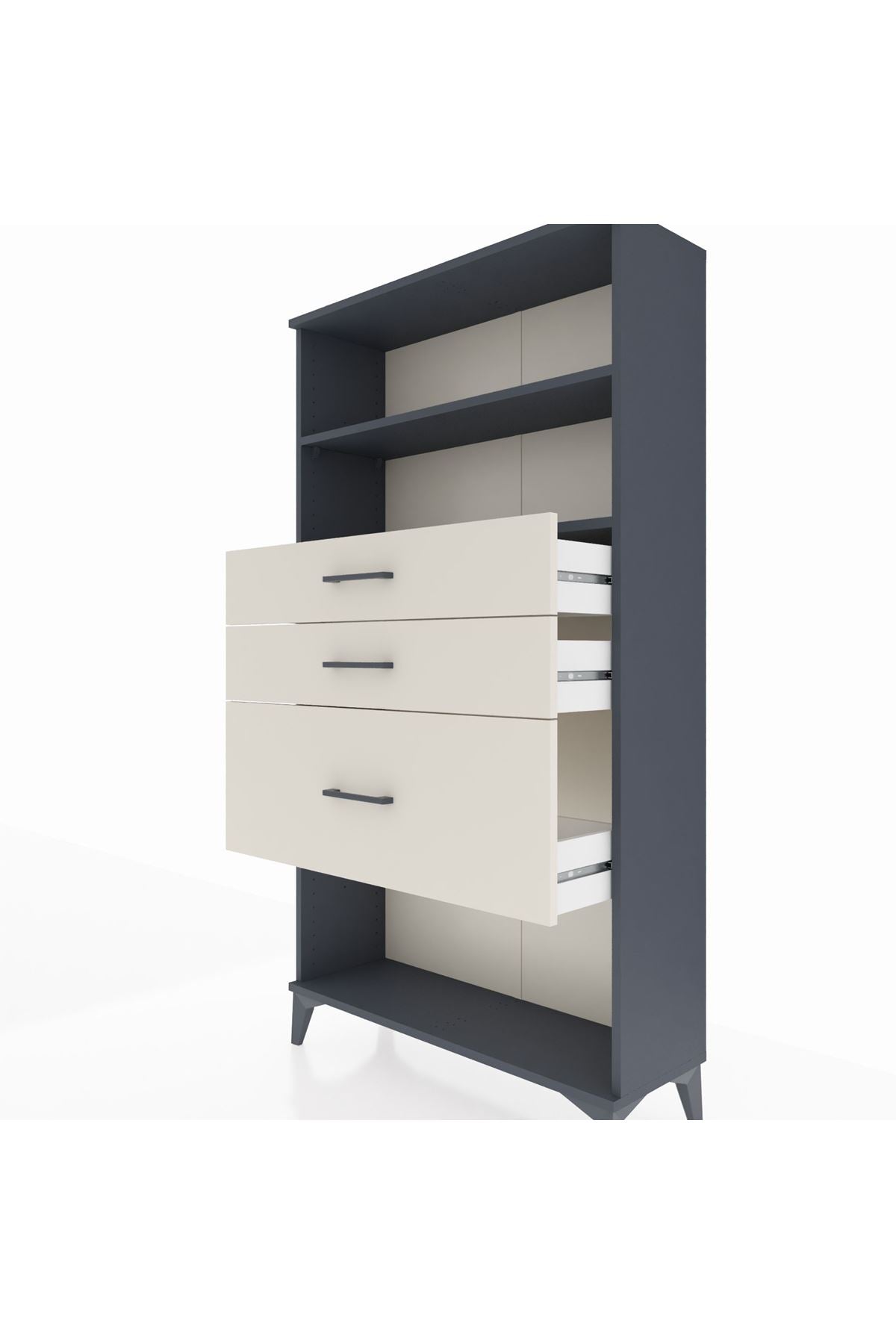 Arges Dolap 2 Raflı 3 Çekmeceli 88x30x163 - S21M130V4A