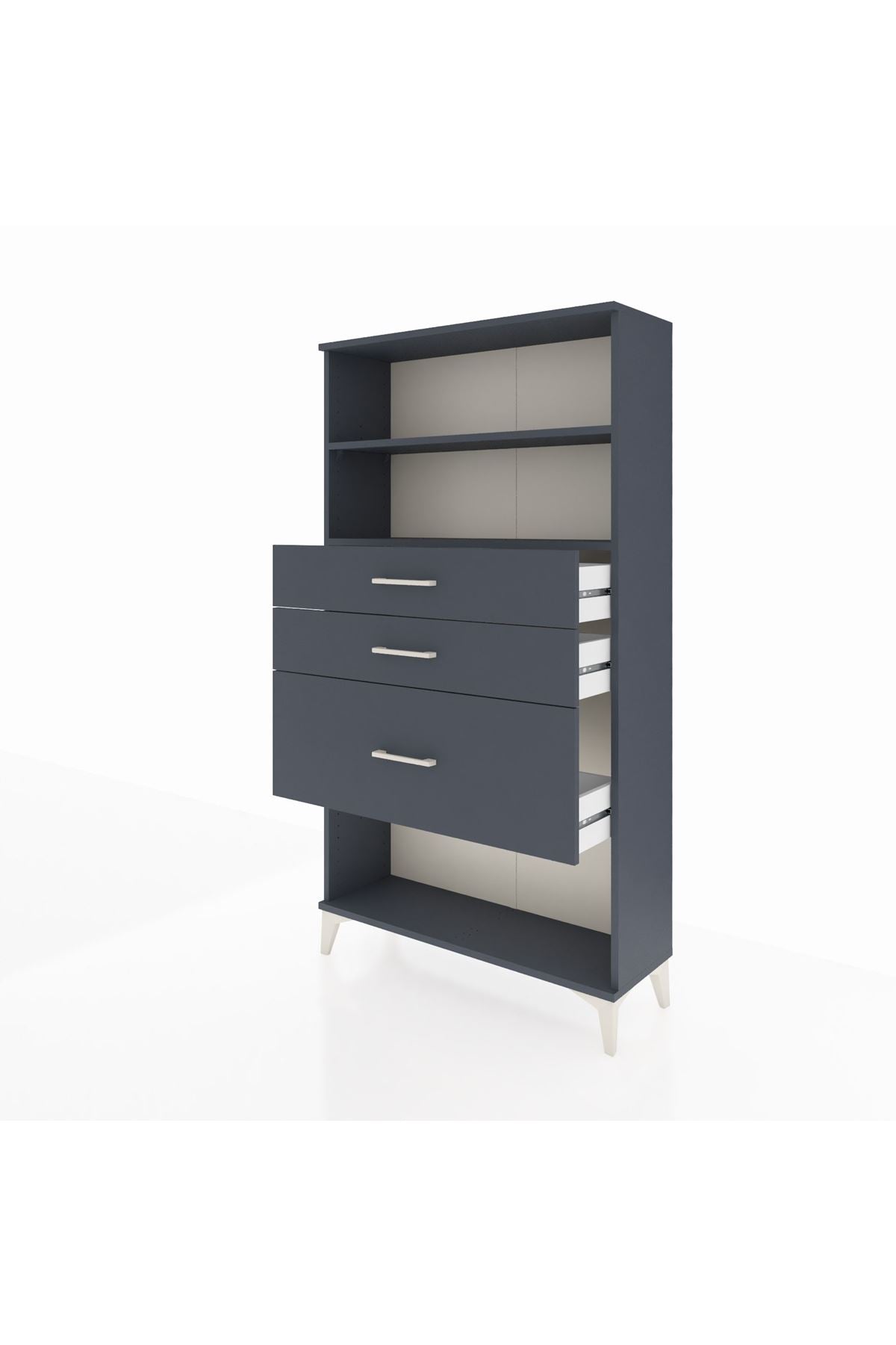 Arges Dolap 2 Raflı 3 Çekmeceli 88x30x163 - S21M130V5A