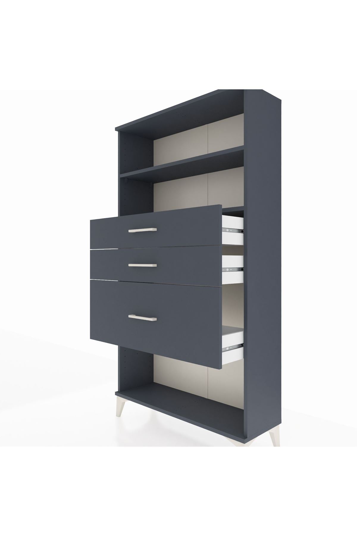 Arges Dolap 2 Raflı 3 Çekmeceli 88x30x163 - S21M130V5A