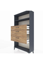 Arges Dolap 2 Raflı 3 Çekmeceli 88x30x163 - S21M130V6A