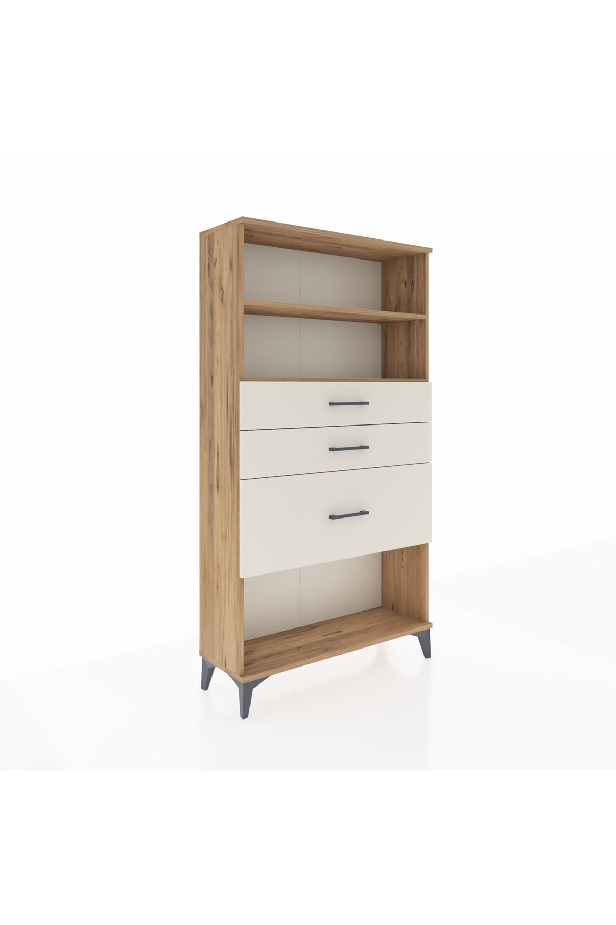Arges Dolap 2 Raflı 3 Çekmeceli 88x30x163 - S21M130V7A