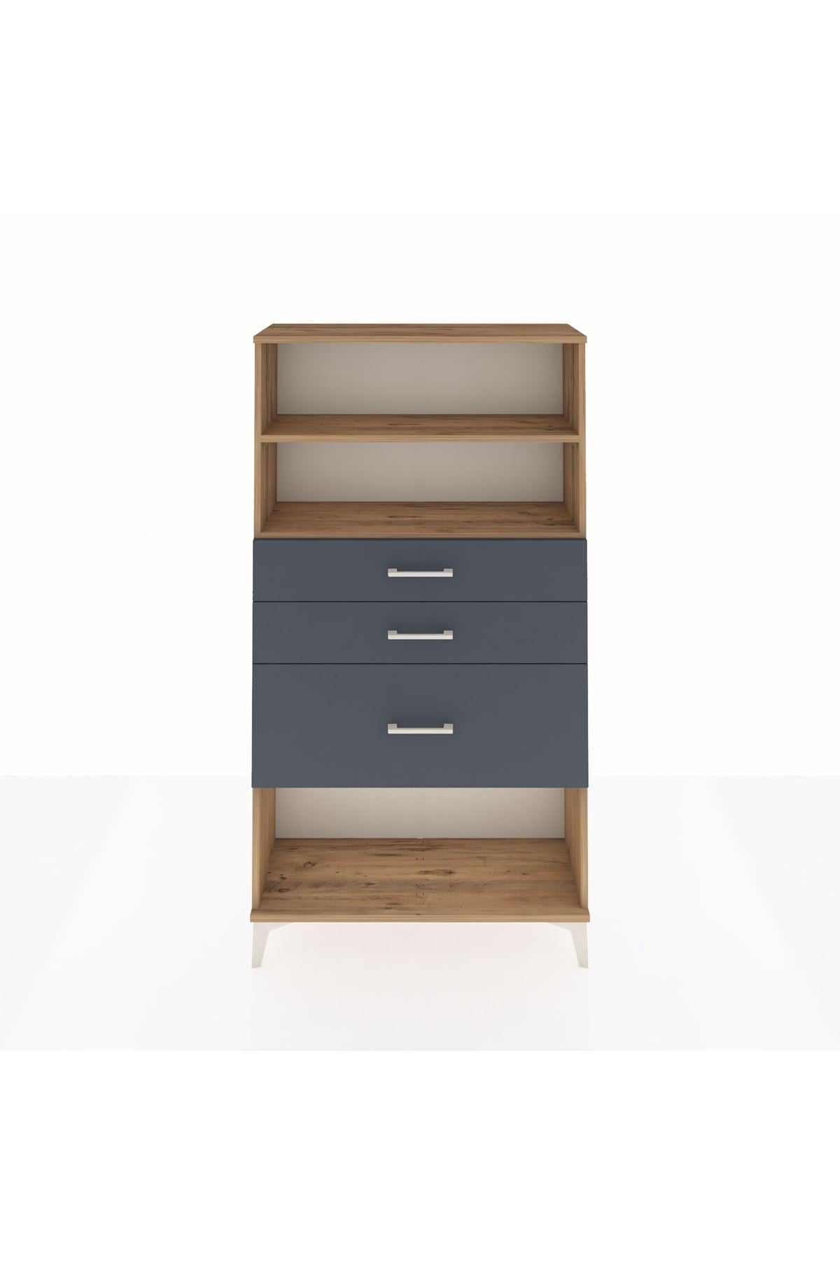 Arges Dolap 2 Raflı 3 Çekmeceli 88x30x163 - S21M130V8A