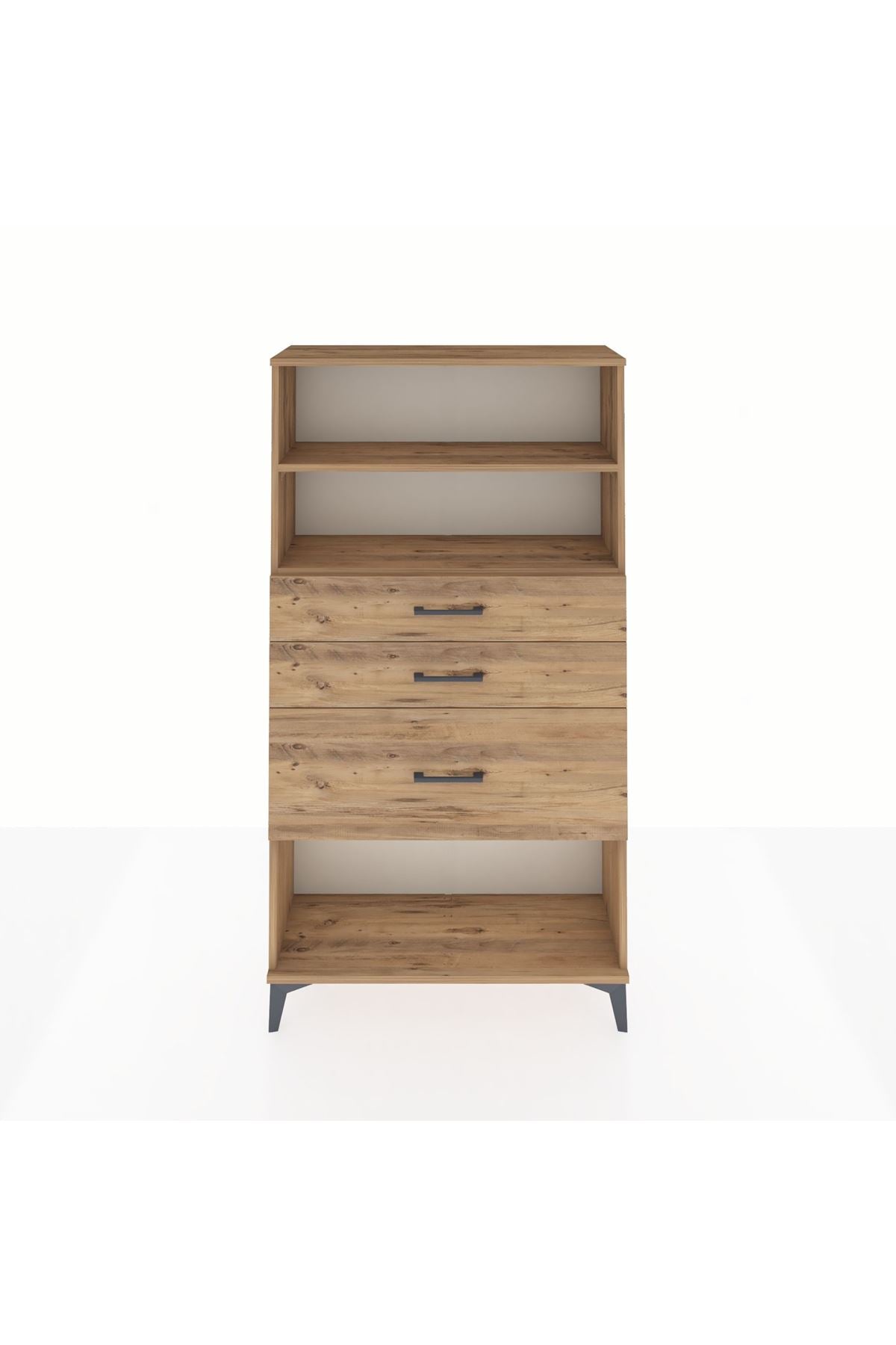 Arges Dolap 2 Raflı 3 Çekmeceli 88x30x163 - S21M130V9A