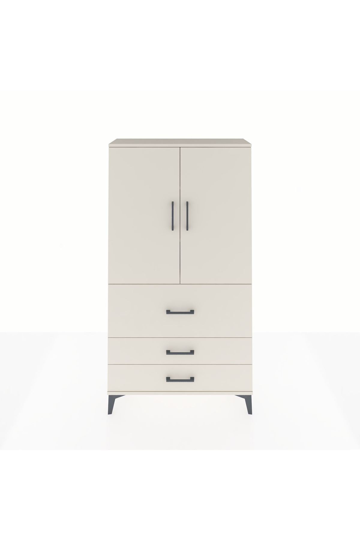 Arges Dolap 3 Raflı 3 Çekmeceli 2 Kapaklı 88x30x163 - S21M131V1A
