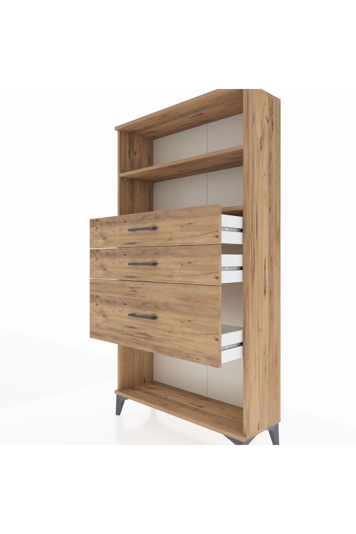 Arges Dolap 2 Raflı 3 Çekmeceli 88x30x163 - S21M130V9A