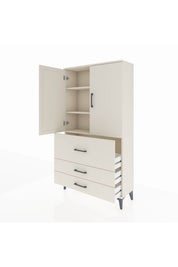 Arges Dolap 3 Raflı 3 Çekmeceli 2 Kapaklı 88x30x163 - S21M131V1A