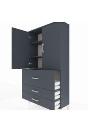 Arges Dolap 3 Raflı 3 Çekmeceli 2 Kapaklı 88x30x163 - S21M131V5A