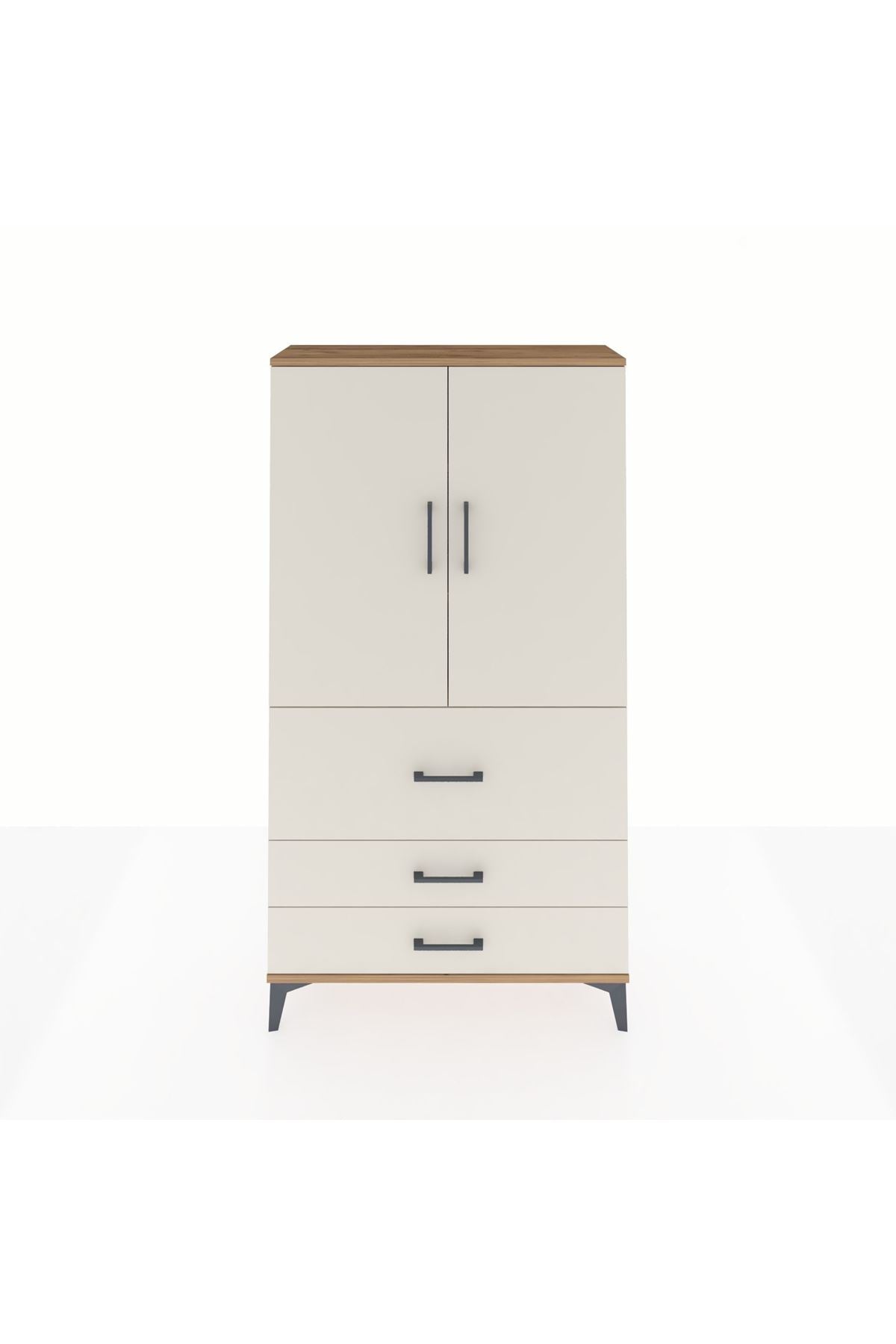 Arges Dolap 3 Raflı 3 Çekmeceli 2 Kapaklı 88x30x163 - S21M131V7A
