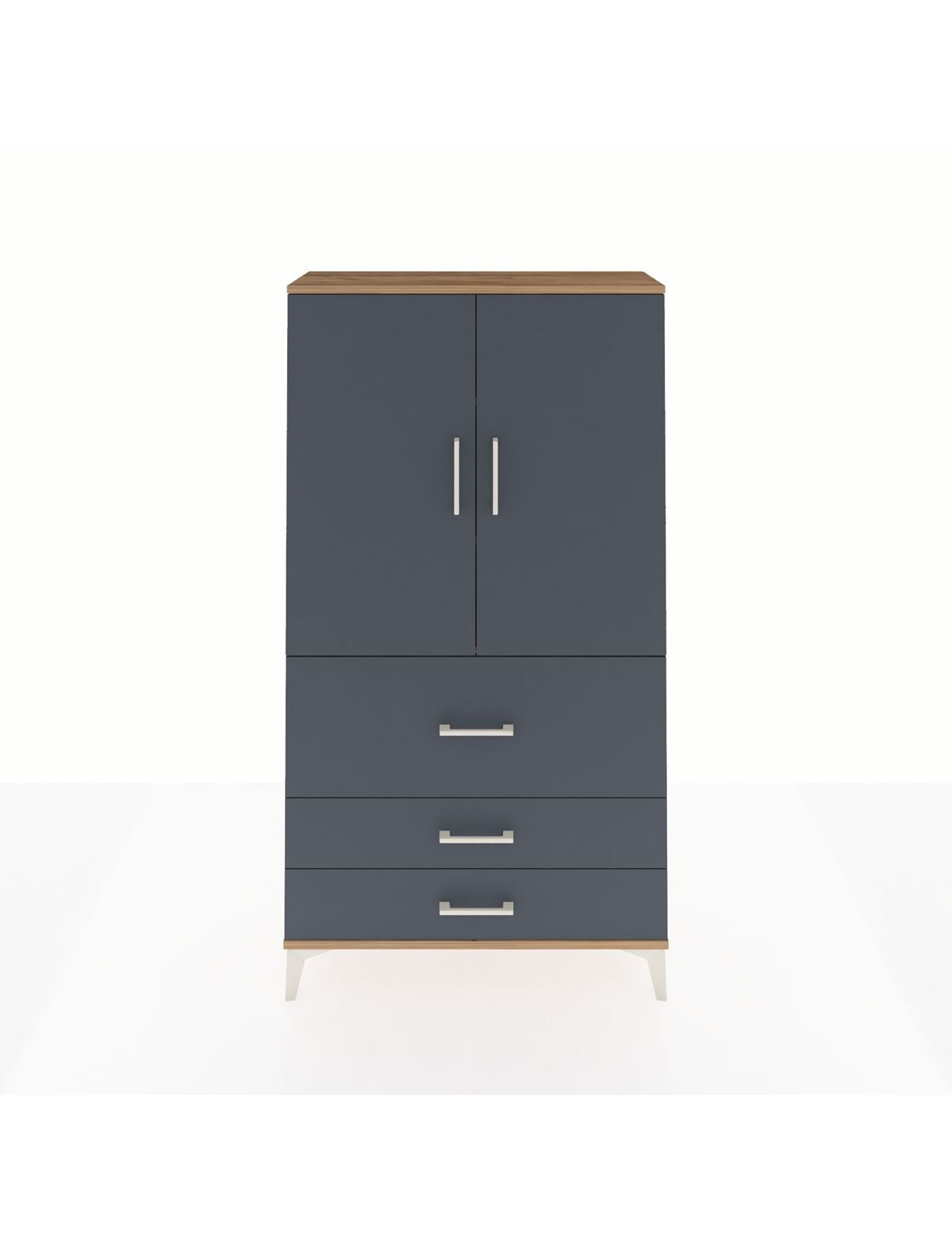 Arges Dolap 3 Raflı 3 Çekmeceli 2 Kapaklı 88x30x163 - S21M131V8A