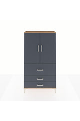Arges Dolap 3 Raflı 3 Çekmeceli 2 Kapaklı 88x30x163