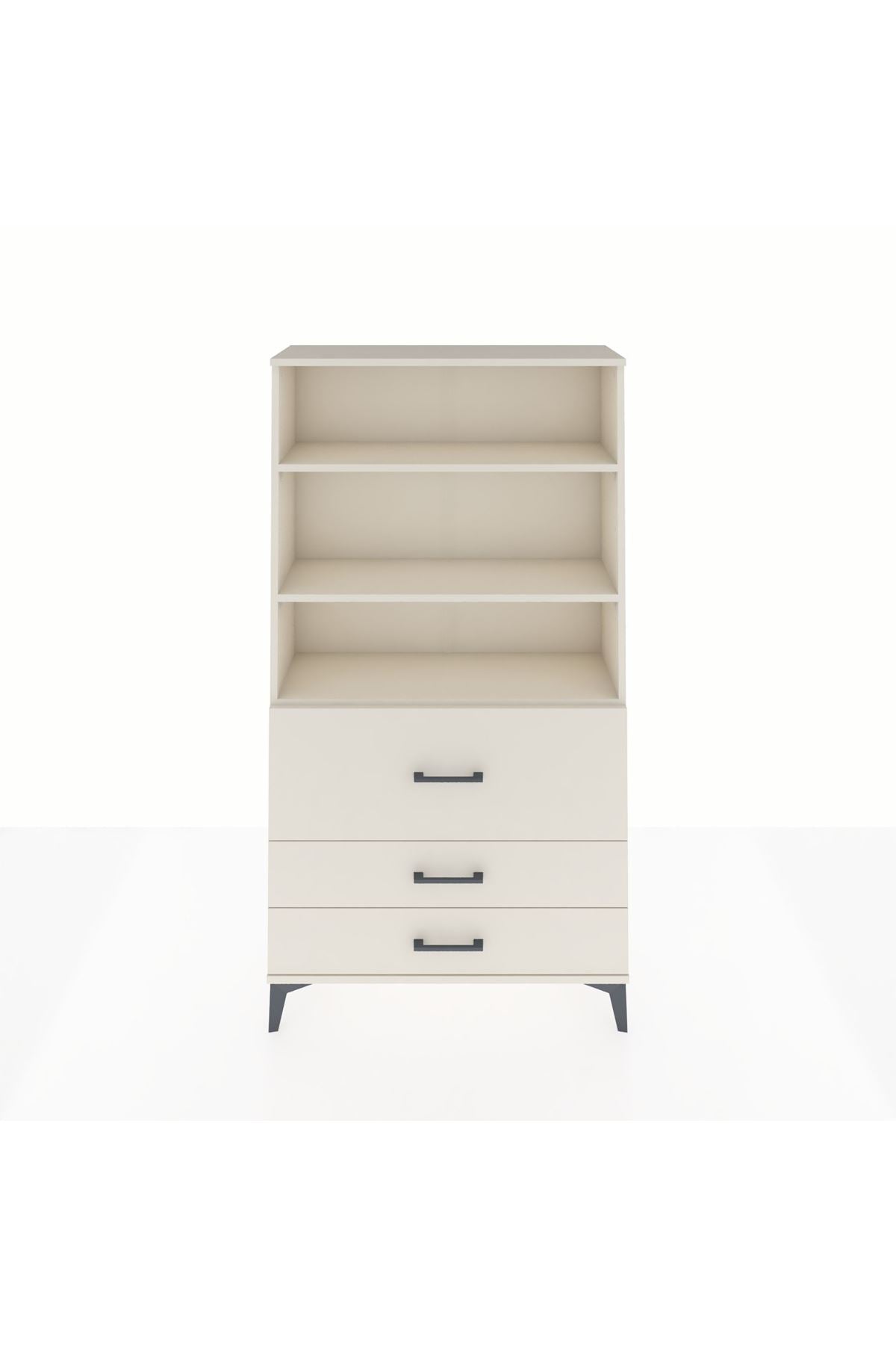 Arges Dolap 3 Raflı 3 Çekmeceli 88x30x163 - S21M132V1A