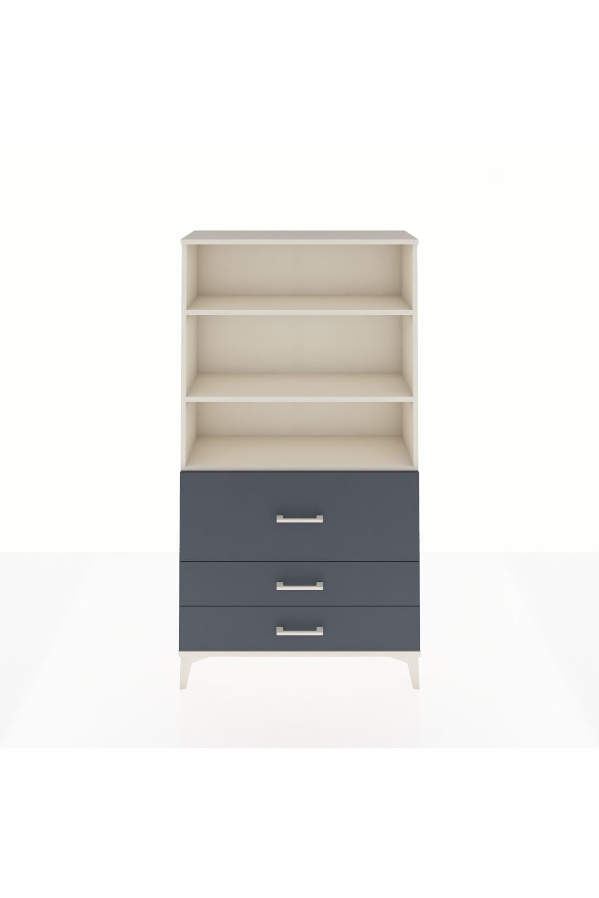 Arges Dolap 3 Raflı 3 Çekmeceli 88x30x163 - S21M132V2A