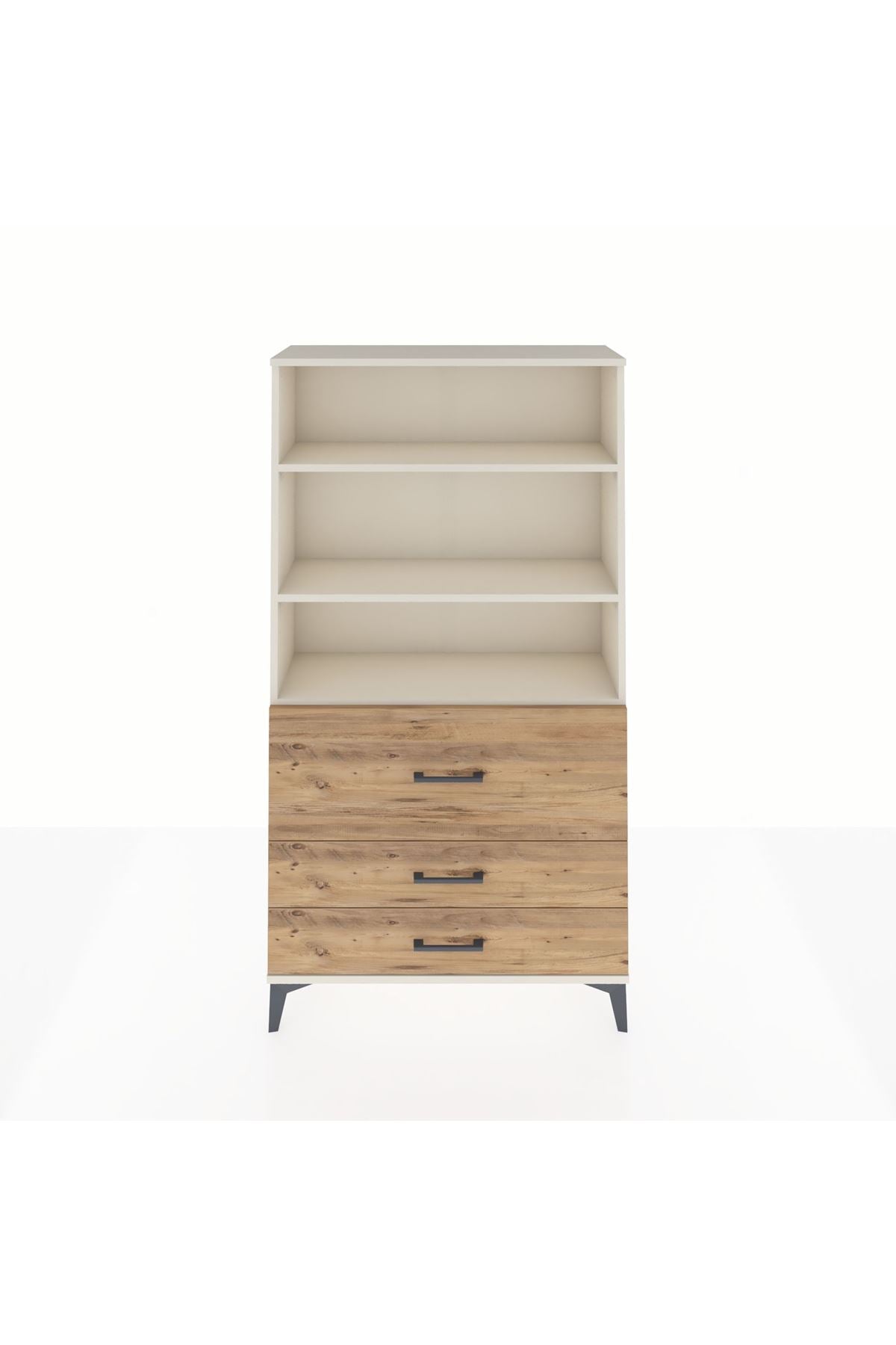Arges Dolap 3 Raflı 3 Çekmeceli 88x30x163 - S21M132V3A