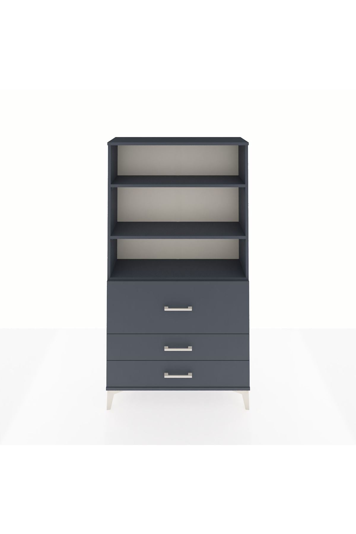 Arges Dolap 3 Raflı 3 Çekmeceli 88x30x163 - S21M132V5A