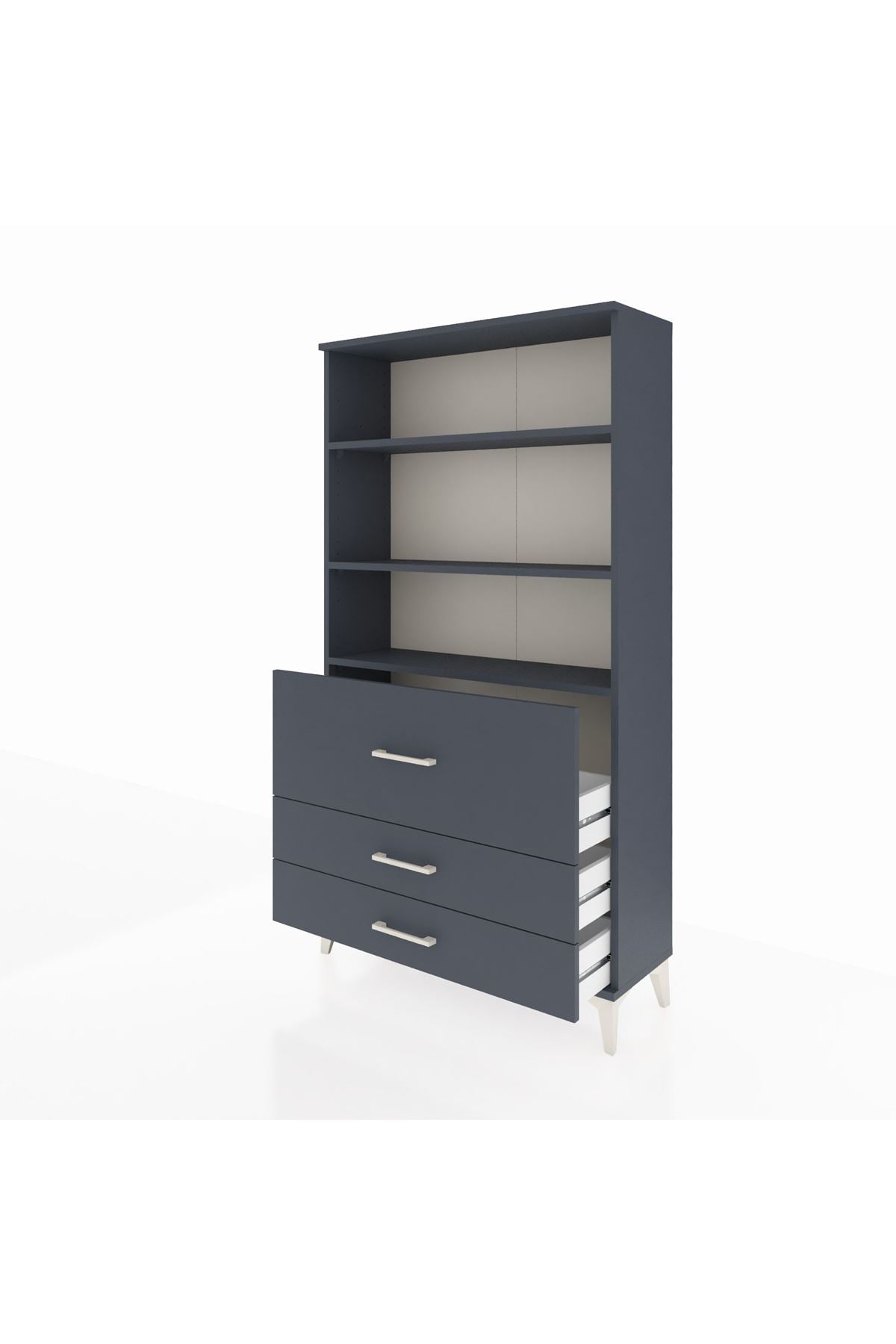 Arges Dolap 3 Raflı 3 Çekmeceli 88x30x163 - S21M132V5A