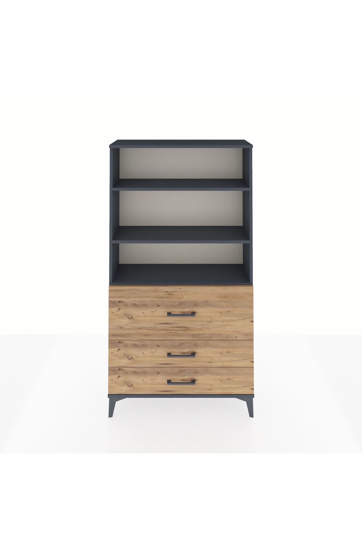 Arges Dolap 3 Raflı 3 Çekmeceli 88x30x163 - S21M132V6A