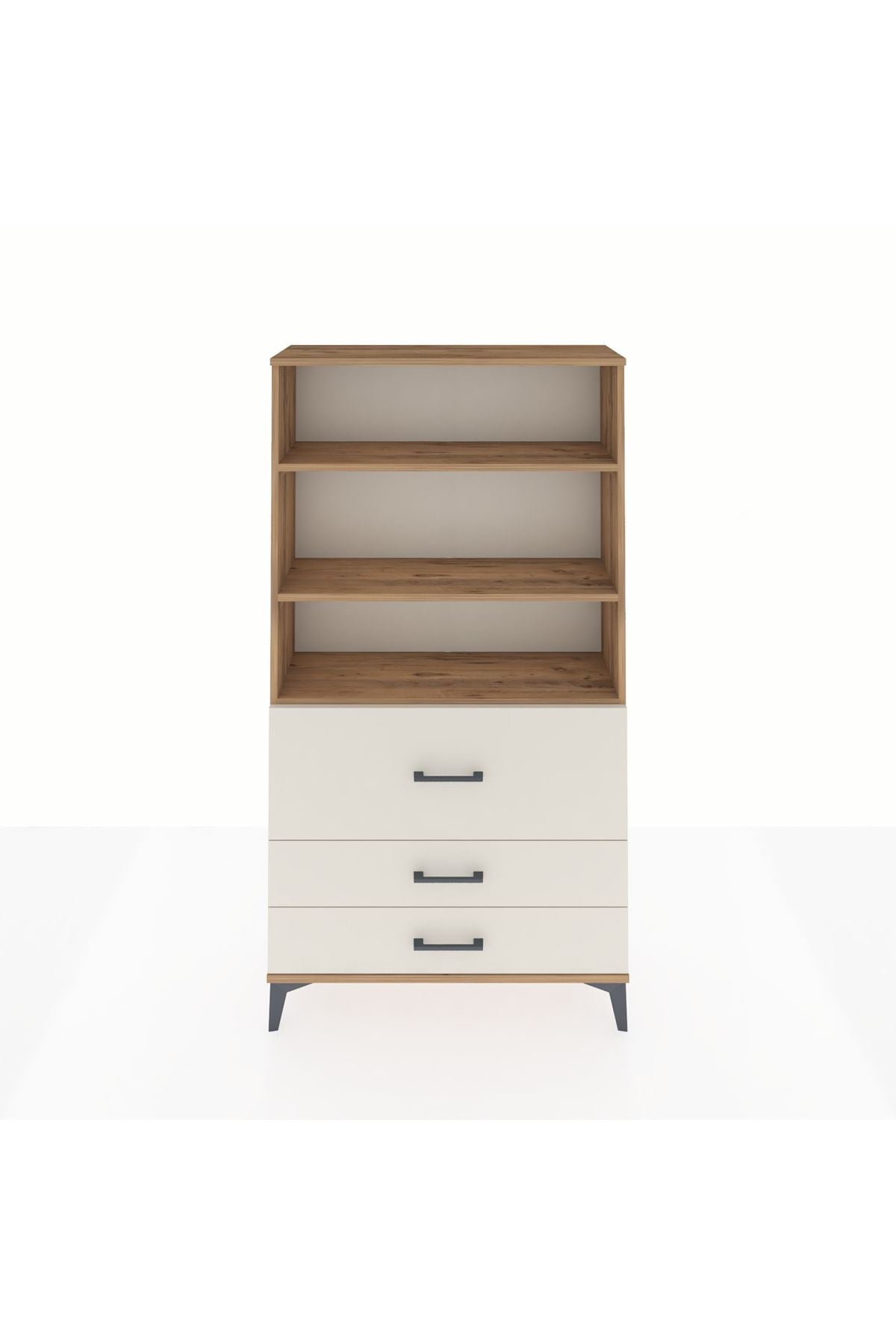 Arges Dolap 3 Raflı 3 Çekmeceli 88x30x163 - S21M132V7A