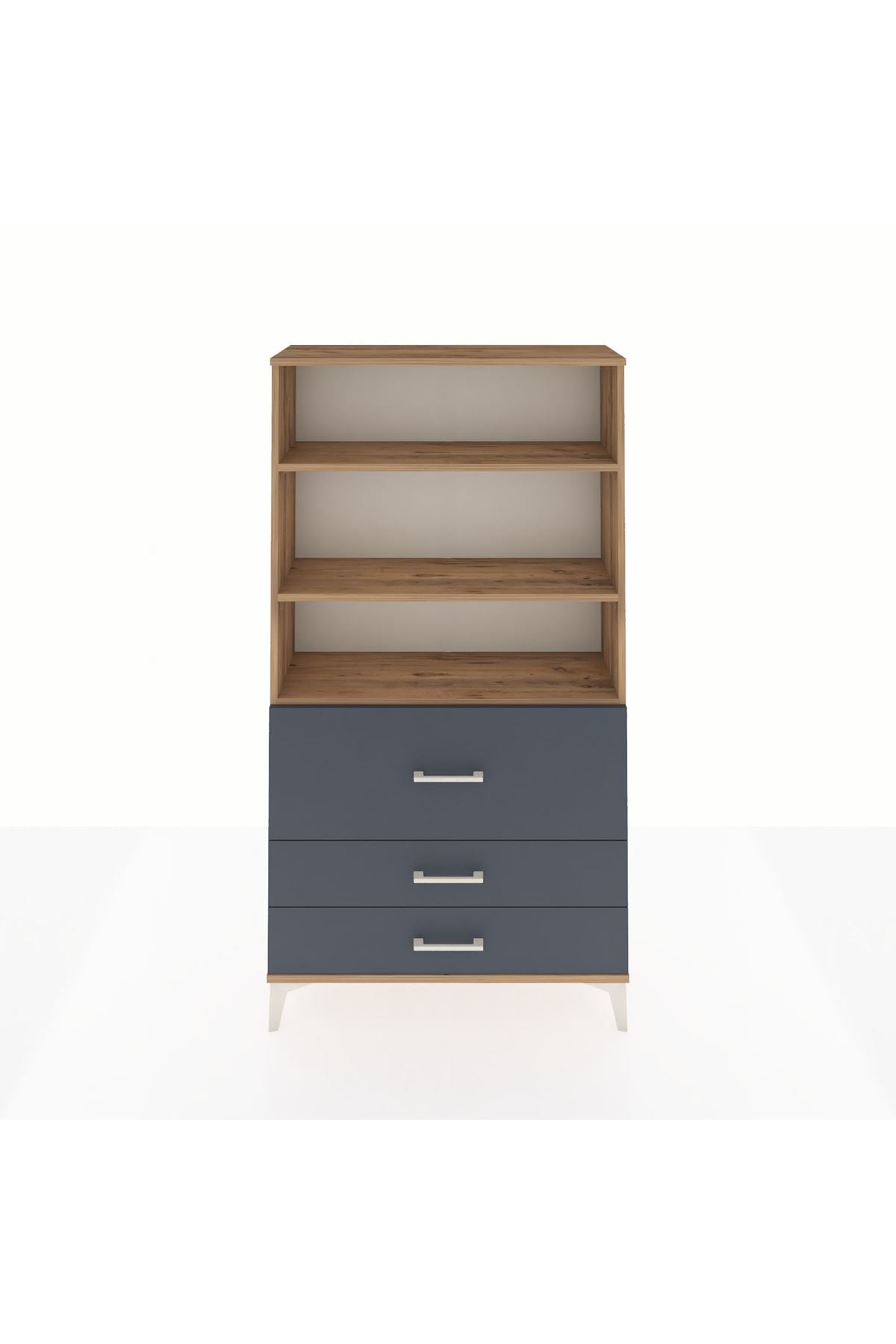 Arges Dolap 3 Raflı 3 Çekmeceli 88x30x163 - S21M132V8A