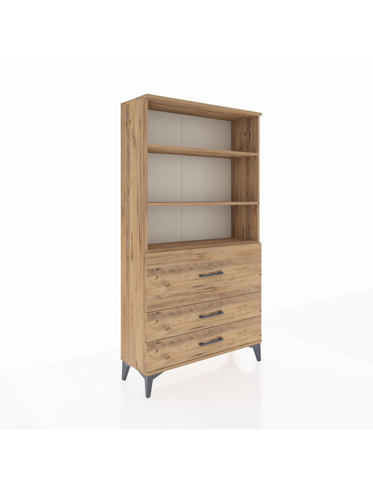 Arges Dolap 3 Raflı 3 Çekmeceli 88x30x163 - S21M132V9A