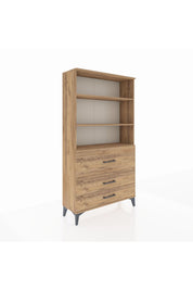 Arges Dolap 3 Raflı 3 Çekmeceli 88x30x163 - S21M132V9A