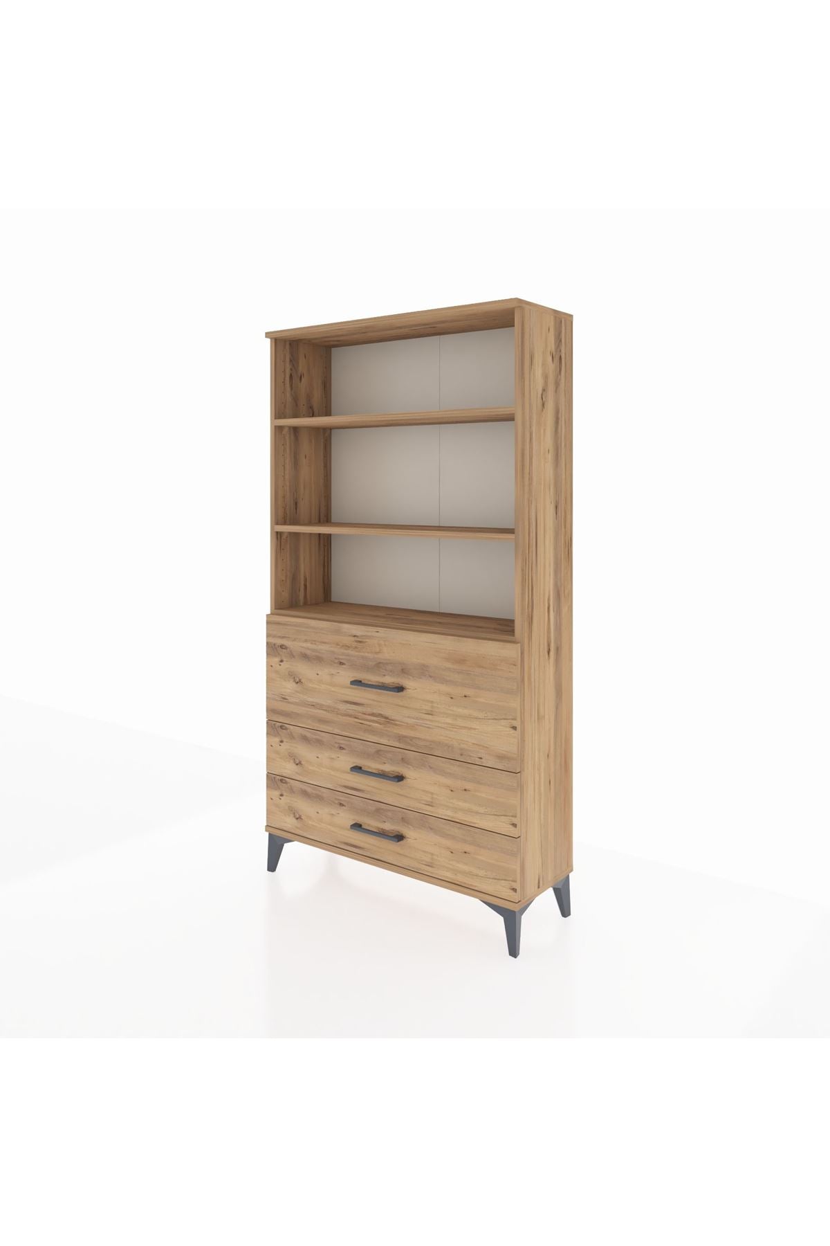 Arges Dolap 3 Raflı 3 Çekmeceli 88x30x163 - S21M132V9A