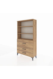 Arges Dolap 3 Raflı 3 Çekmeceli 88x30x163 - S21M132V9A
