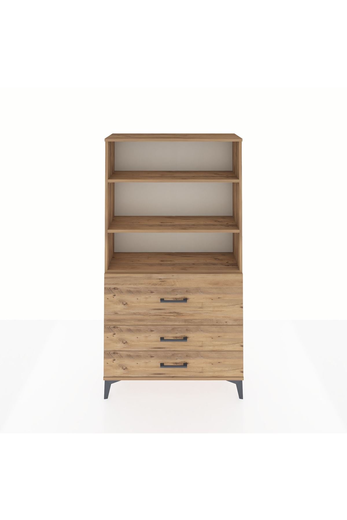 Arges Dolap 3 Raflı 3 Çekmeceli 88x30x163 - S21M132V9A