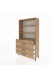 Arges Dolap 3 Raflı 3 Çekmeceli 88x30x163 - S21M132V9A
