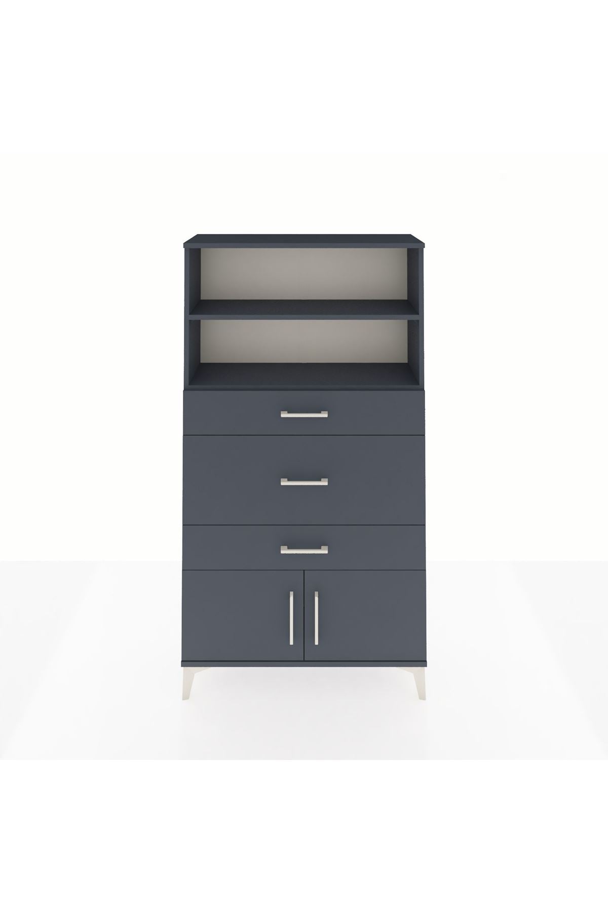Arges Dolap 2 Raflı 3 Çekmeceli 2 Kapaklı 88x30x163 - S21M134V5A