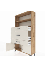 Arges Dolap 2 Raflı 3 Çekmeceli 2 Kapaklı 88x30x163 - S21M134V7A