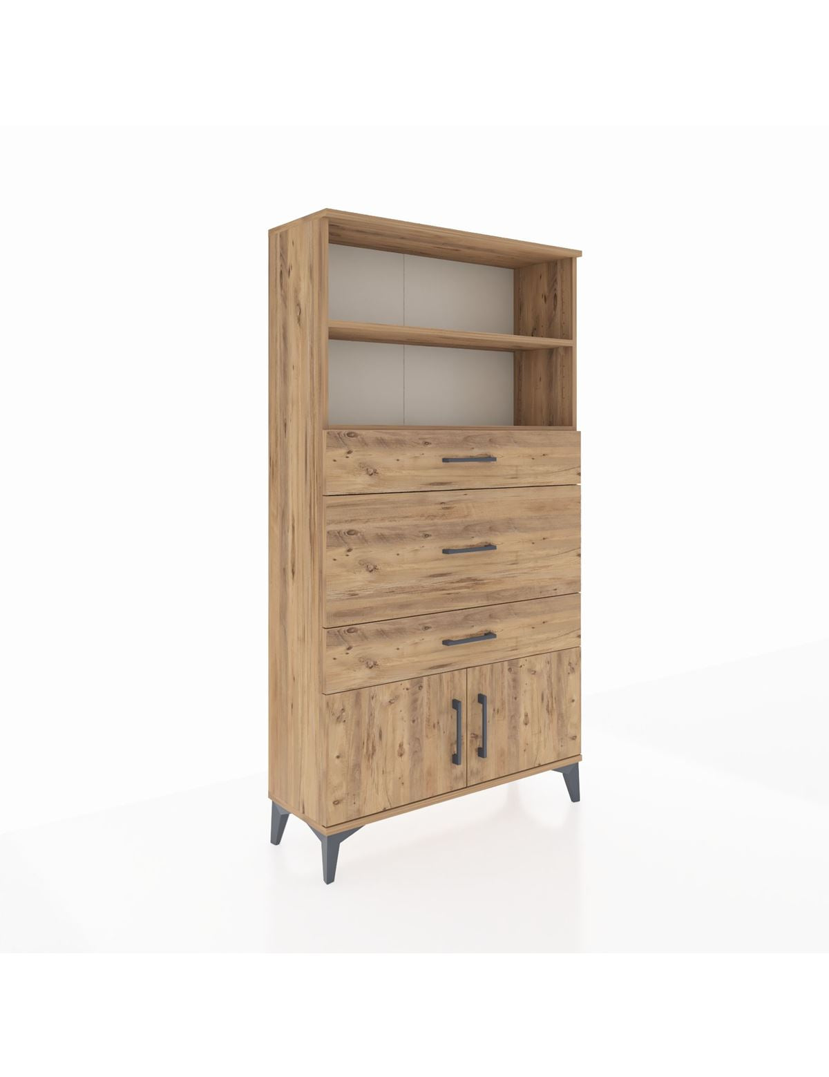Arges Dolap 2 Raflı 3 Çekmeceli 2 Kapaklı 88x30x163 - S21M134V9A