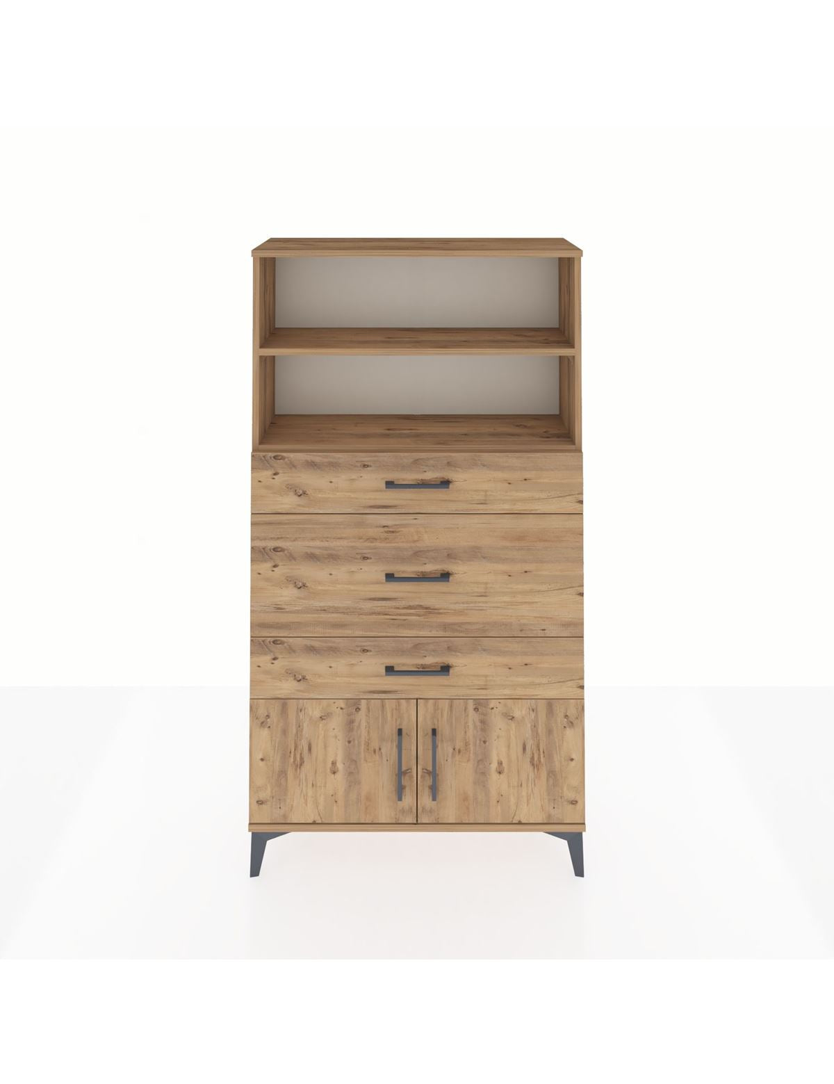 Arges Dolap 2 Raflı 3 Çekmeceli 2 Kapaklı 88x30x163 - S21M134V9A