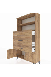 Arges Dolap 2 Raflı 3 Çekmeceli 2 Kapaklı 88x30x163 - S21M134V9A
