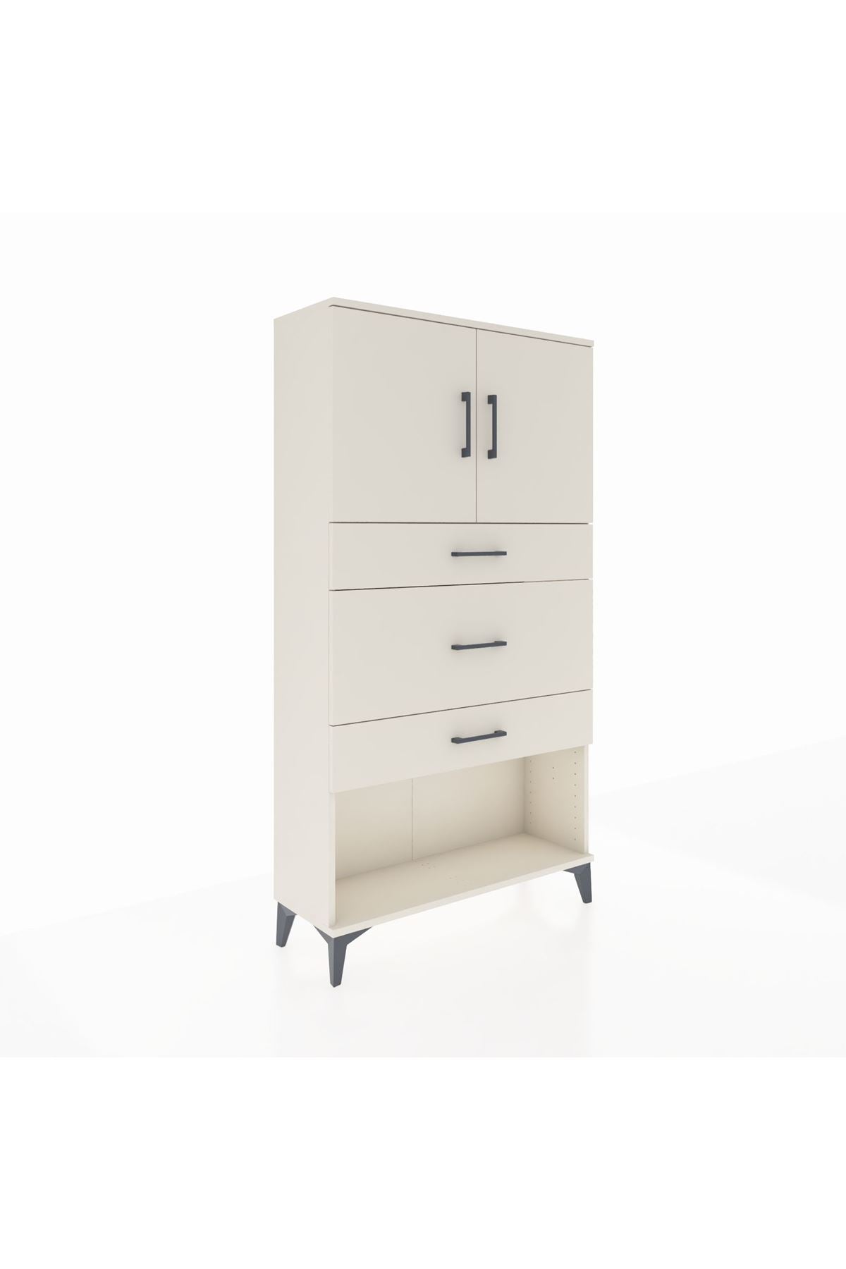 Arges Dolap 2 Raflı 3 Çekmeceli 2 Kapaklı 88x30x163 - S21M135V1A
