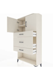 Arges Dolap 2 Raflı 3 Çekmeceli 2 Kapaklı 88x30x163 - S21M135V1A