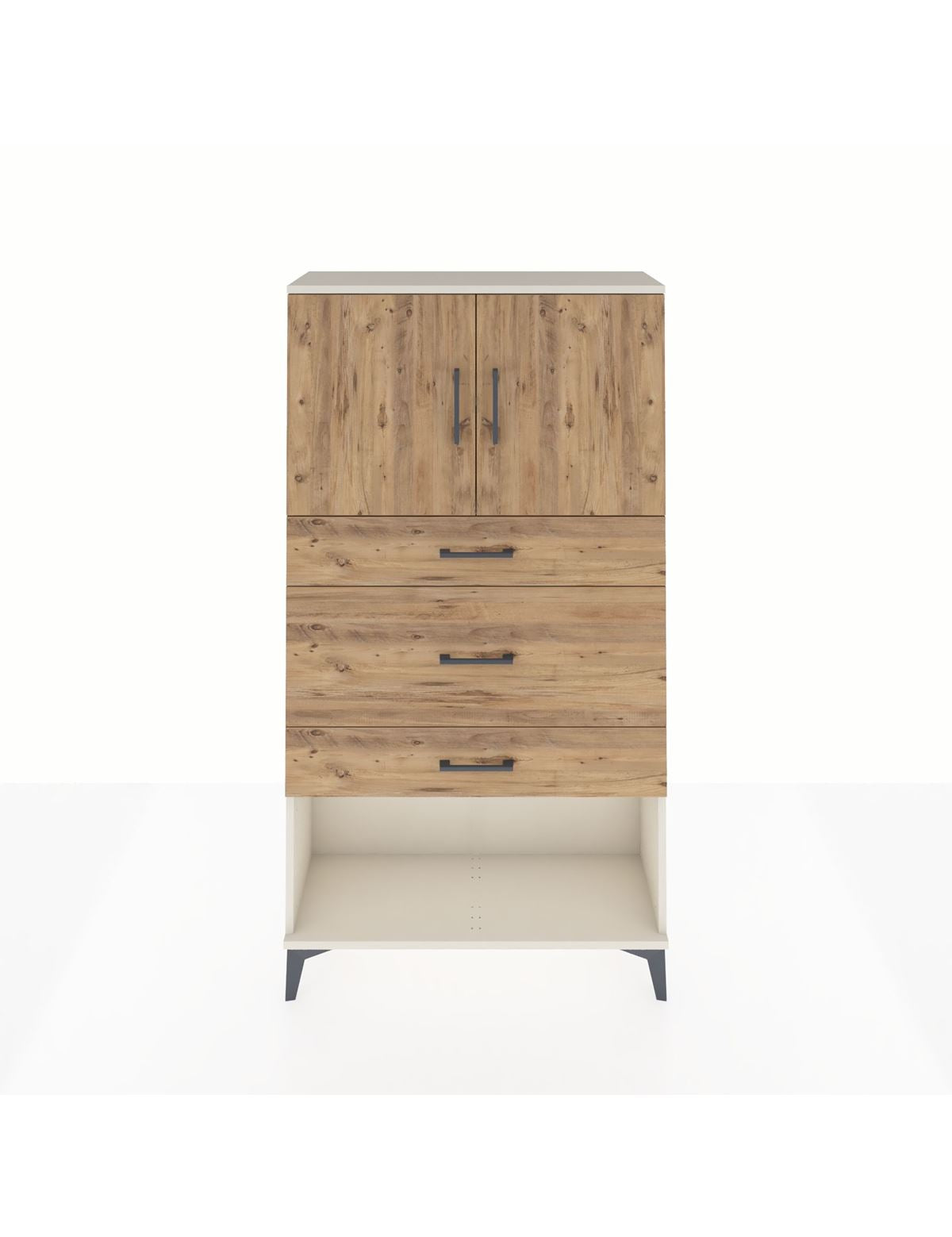 Arges Dolap 2 Raflı 3 Çekmeceli 2 Kapaklı 88x30x163 - S21M135V3A