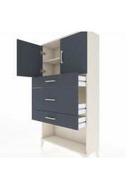 Arges Dolap 2 Raflı 3 Çekmeceli 2 Kapaklı 88x30x163 - S21M135V2A