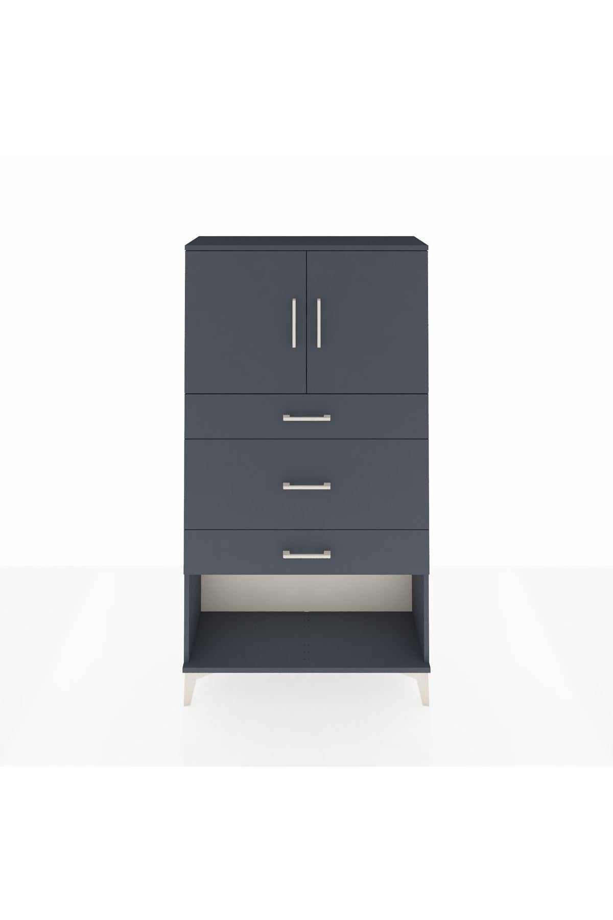 Arges Dolap 2 Raflı 3 Çekmeceli 2 Kapaklı 88x30x163 - S21M135V5A