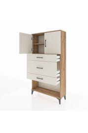 Arges Dolap 2 Raflı 3 Çekmeceli 2 Kapaklı 88x30x163 - S21M135V7A