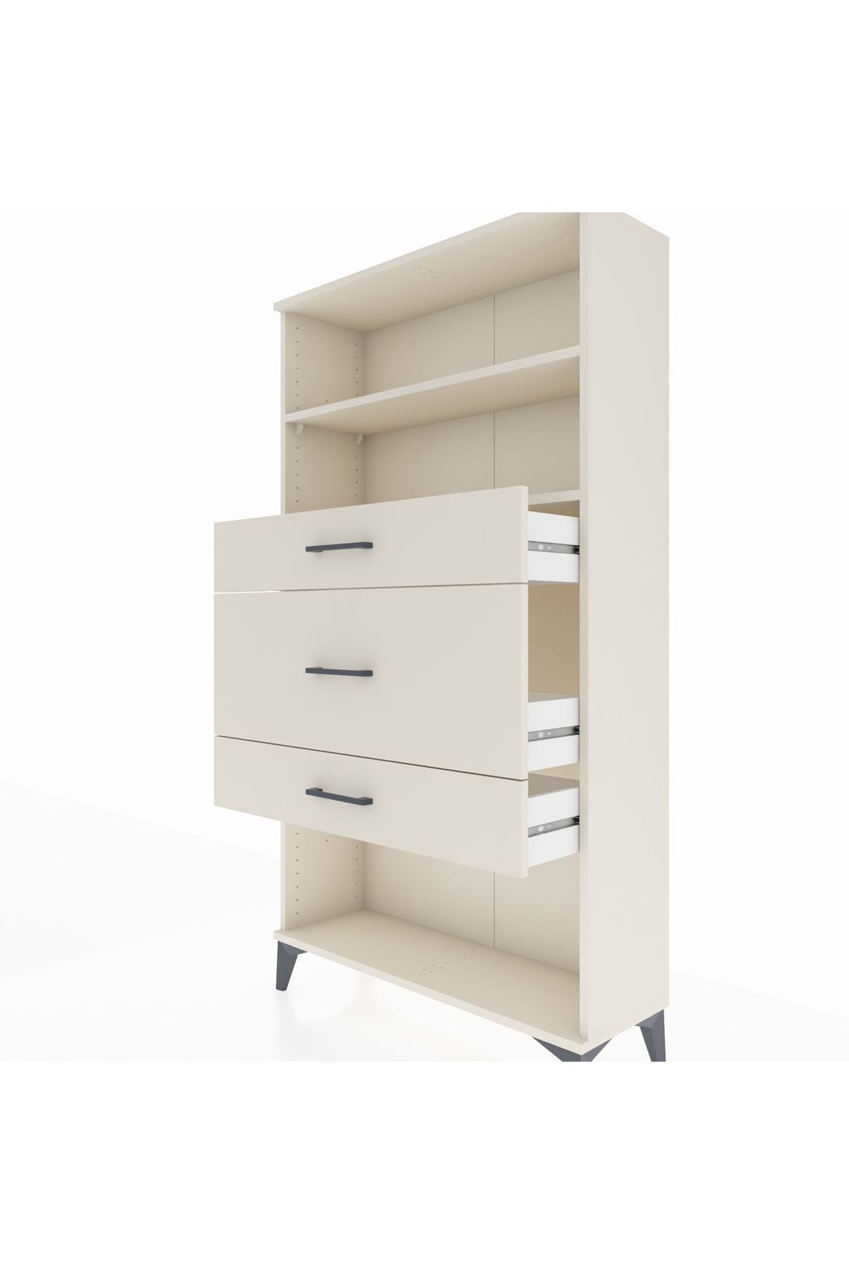 Arges Dolap 2 Raflı 3 Çekmeceli 88x30x163 - S21M136V1A