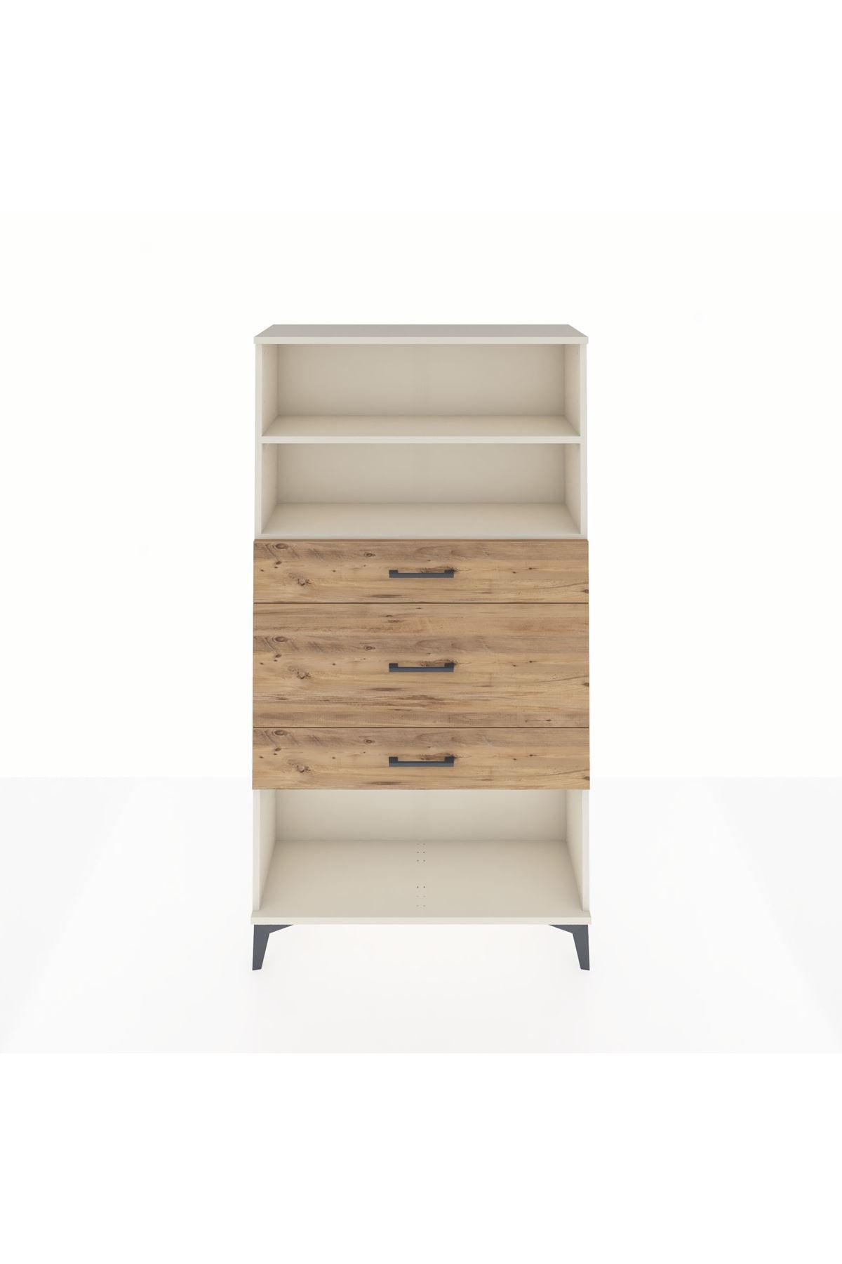 Arges Dolap 2 Raflı 3 Çekmeceli 88x30x163 - S21M136V3A