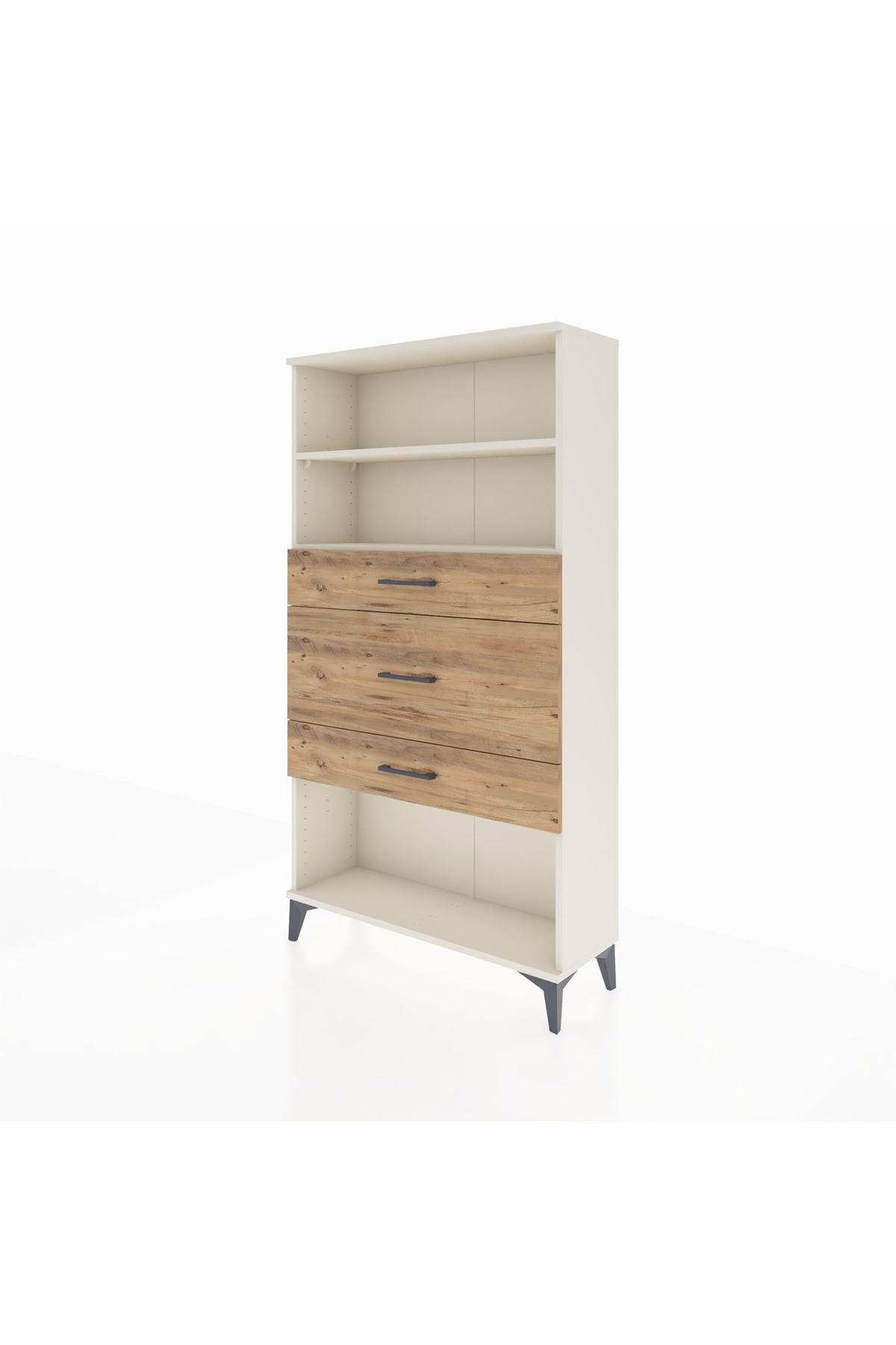 Arges Dolap 2 Raflı 3 Çekmeceli 88x30x163 - S21M136V3A