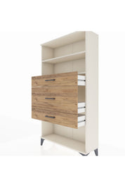 Arges Dolap 2 Raflı 3 Çekmeceli 88x30x163 - S21M136V3A
