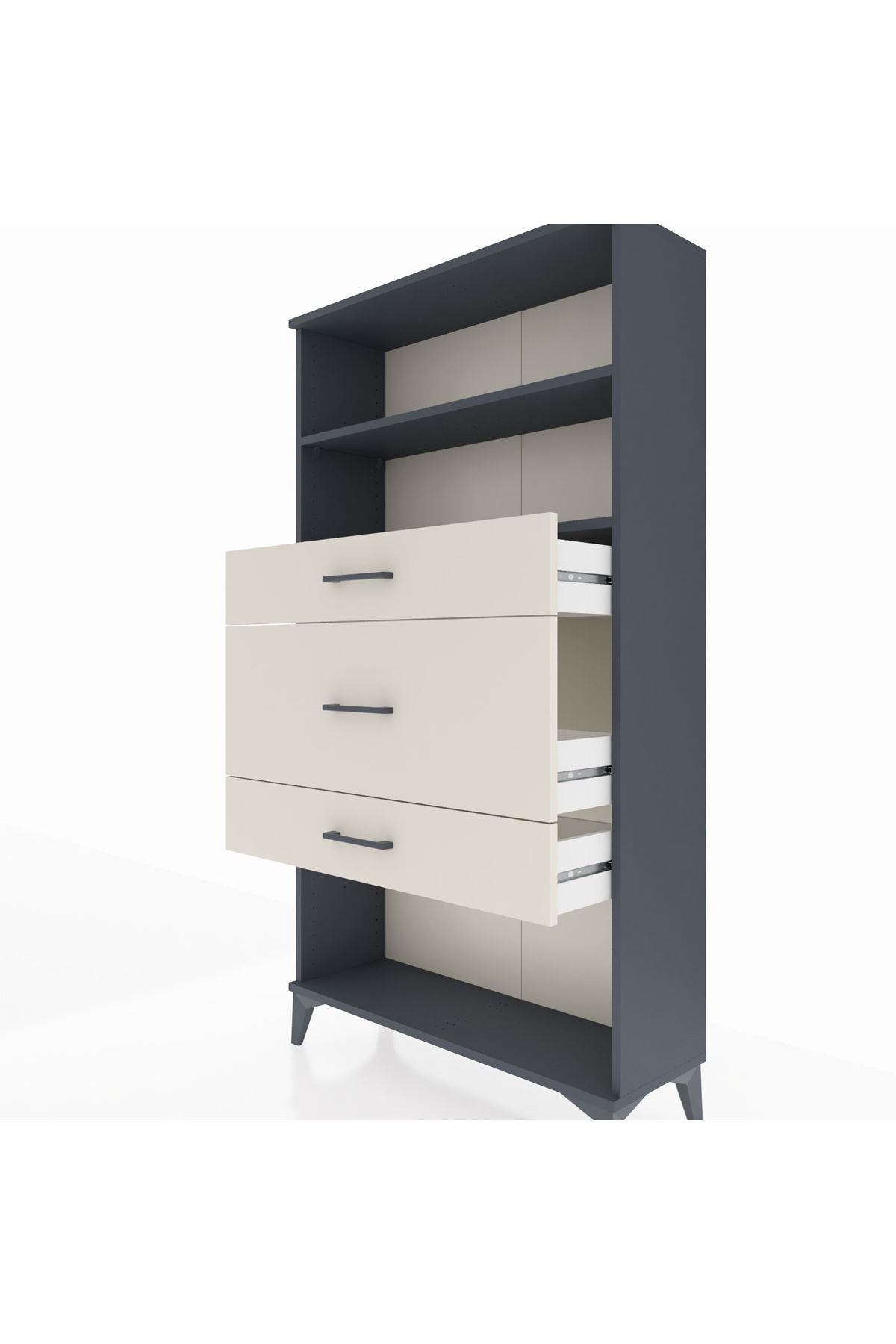 Arges Dolap 2 Raflı 3 Çekmeceli 88x30x163 - S21M136V4A