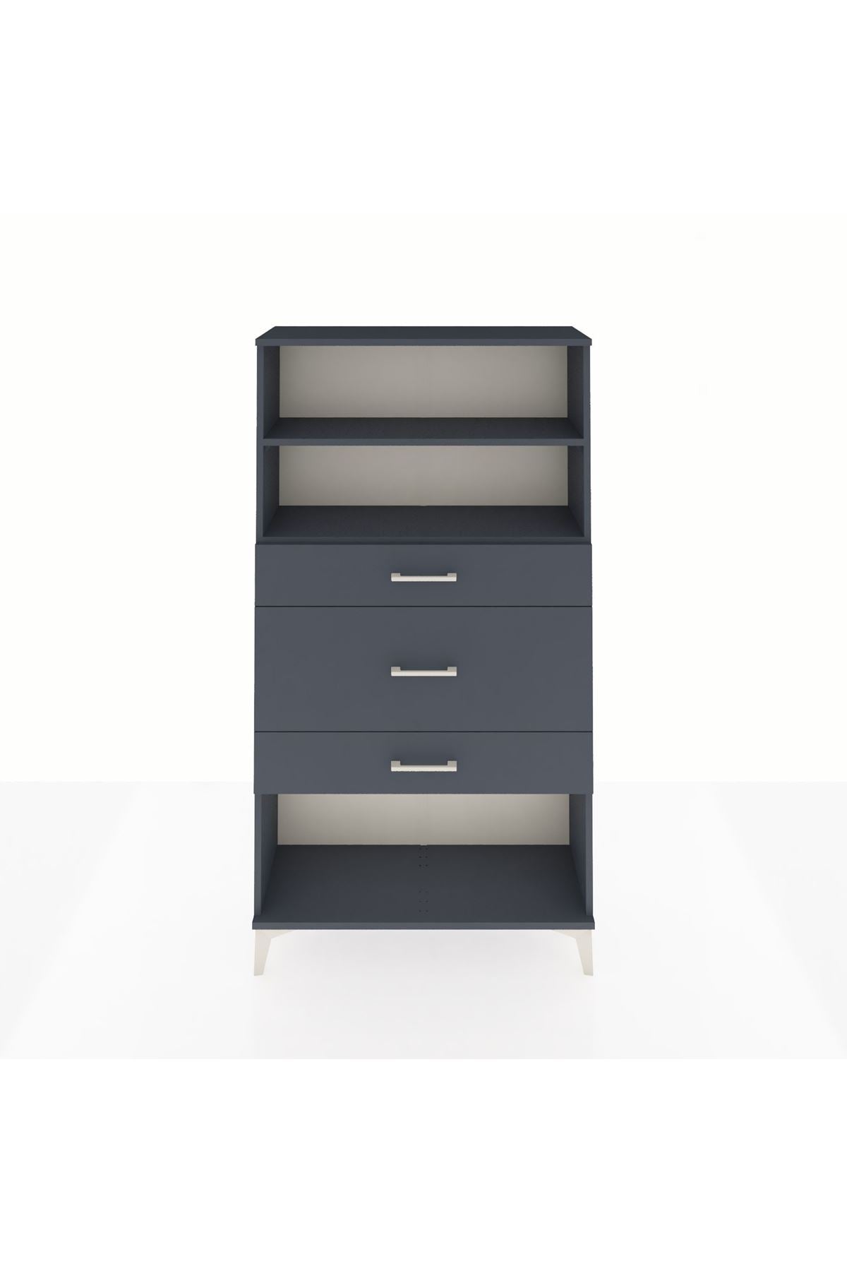 Arges Dolap 2 Raflı 3 Çekmeceli 88x30x163 - S21M136V5A