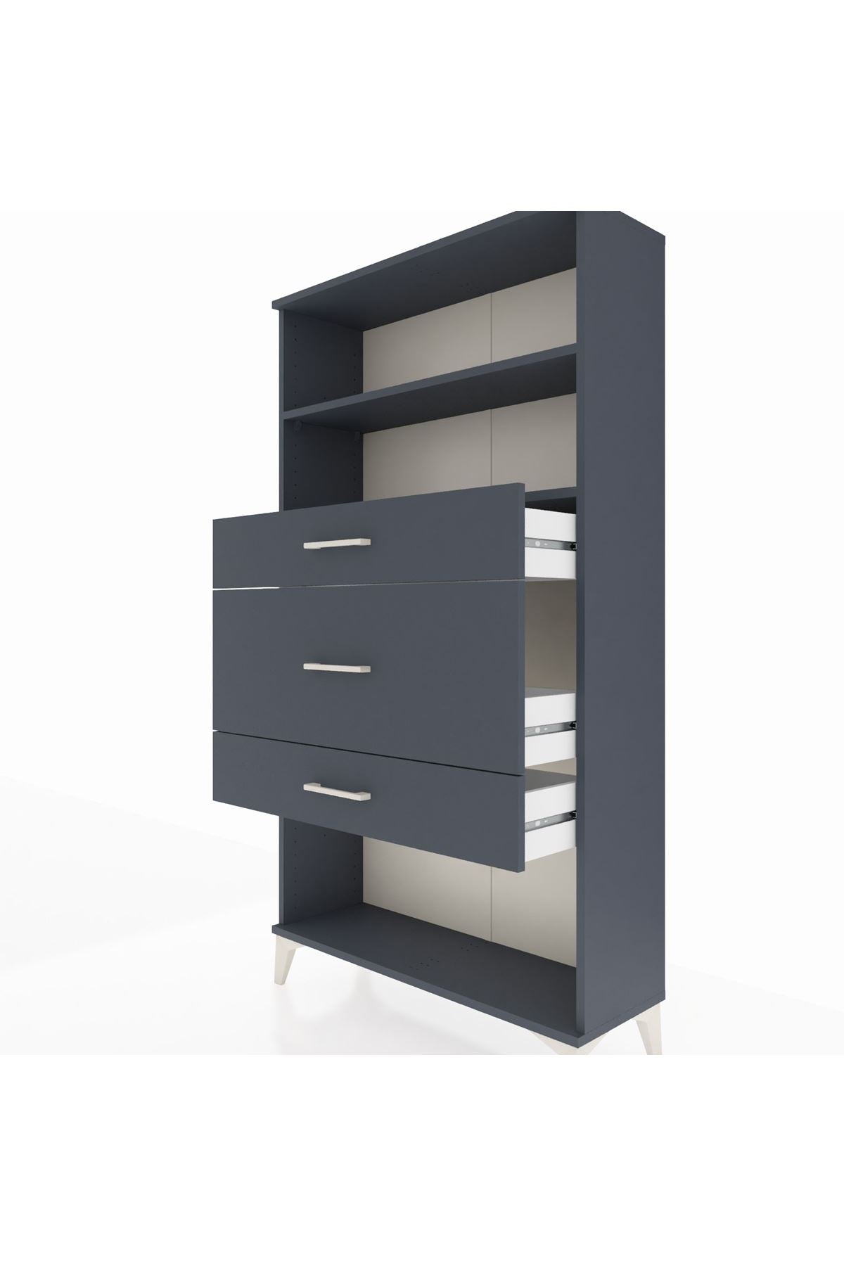 Arges Dolap 2 Raflı 3 Çekmeceli 88x30x163 - S21M136V5A