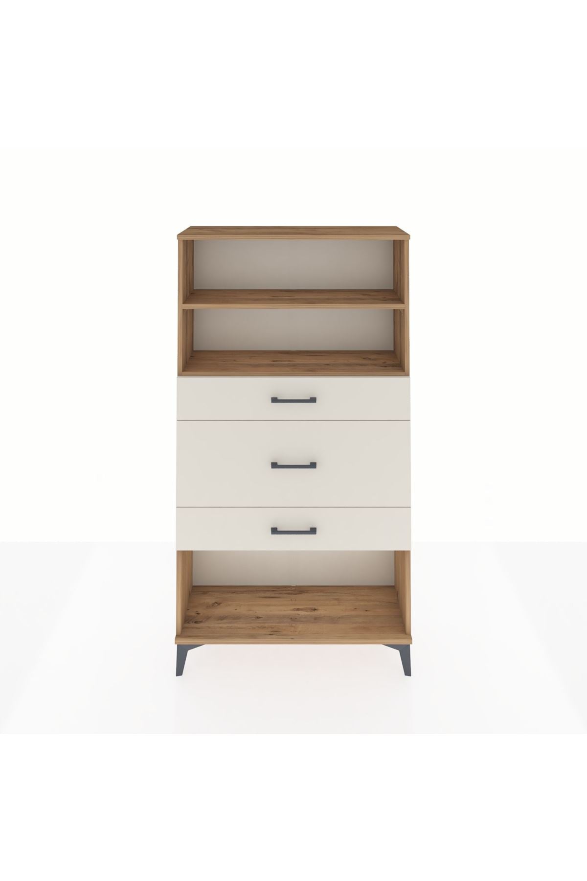 Arges Dolap 2 Raflı 3 Çekmeceli 88x30x163 - S21M136V7A