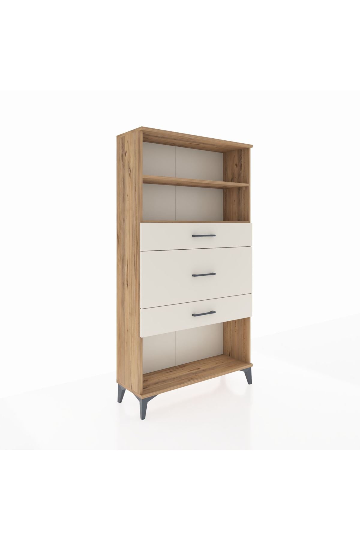 Arges Dolap 2 Raflı 3 Çekmeceli 88x30x163 - S21M136V7A